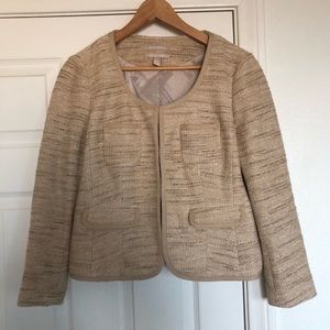 Banana Republic Cream Tweed Career Blazer